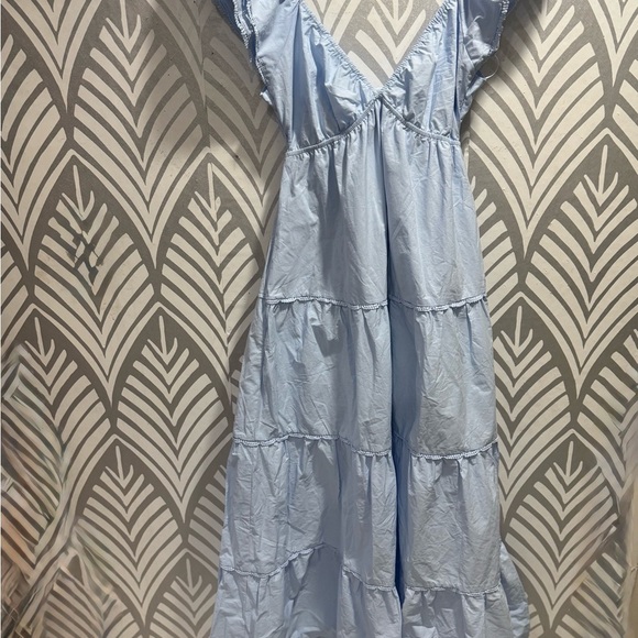 Elegant Sky Blue Maxi Dress - Picture 8 of 10